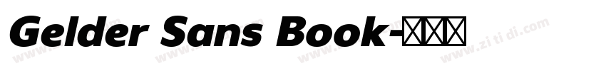 Gelder Sans Book字体转换